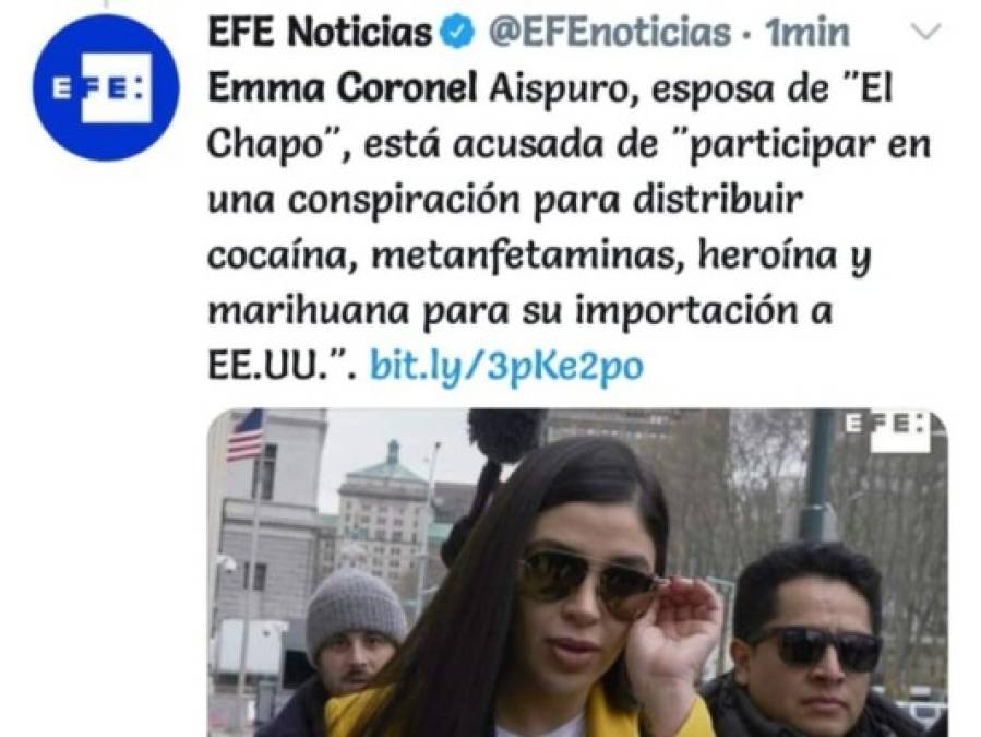 Así informa el mundo sobre la captura de Emma Coronel, esposa de 'El Chapo'