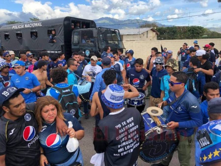 FOTOS: Extremas medidas de seguridad en el Carlos Miranda para Motagua vs Real Sociedad