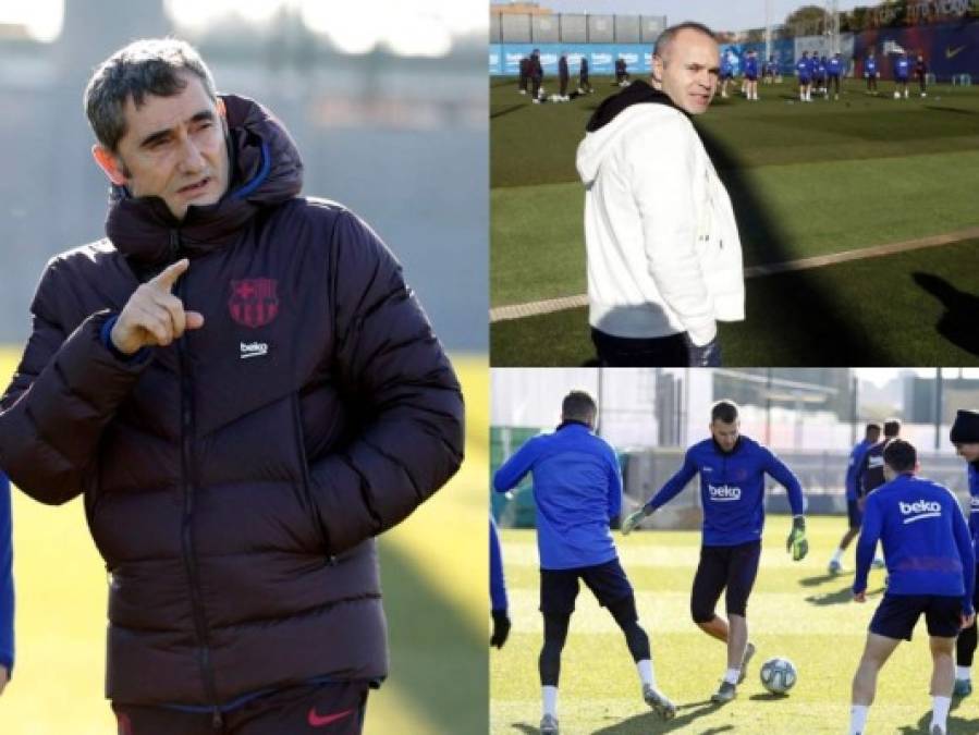 Con Iniesta presente, así fue el último entrenamiento de Valverde con el Barcelona