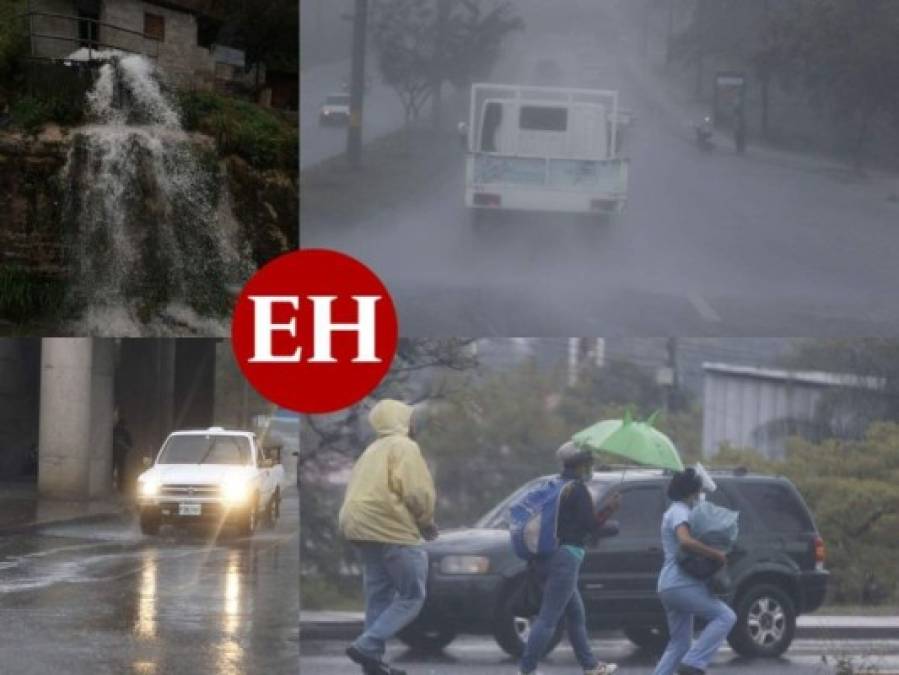 Imágenes de la fuerte lluvia que sorprendió este miércoles a los capitalinos