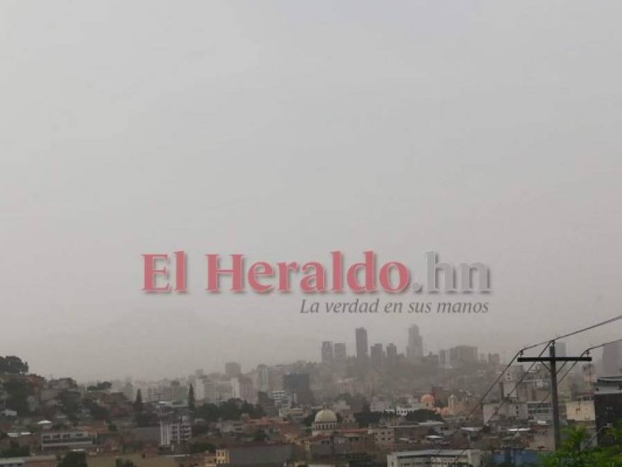 Las imágenes de la nube de polvo del Sahara sobre la capital hondureña