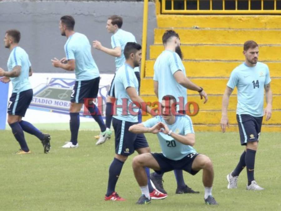 Así fue el primer entreno de Australia en territorio hondureño