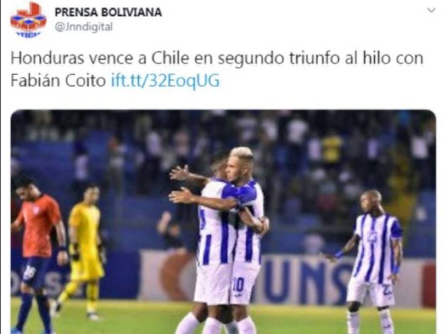 FOTOS: La reacción de la prensa internacional tras la victoria de Honduras ante Chile