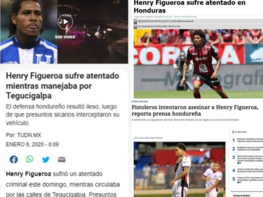 FOTOS: Así informó la prensa internacional sobre el atentado que sufrió Henry Figueroa