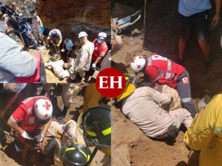 Dramáticas imágenes del rescate de tres hombres soterrados en Sabanagrande (FOTOS)