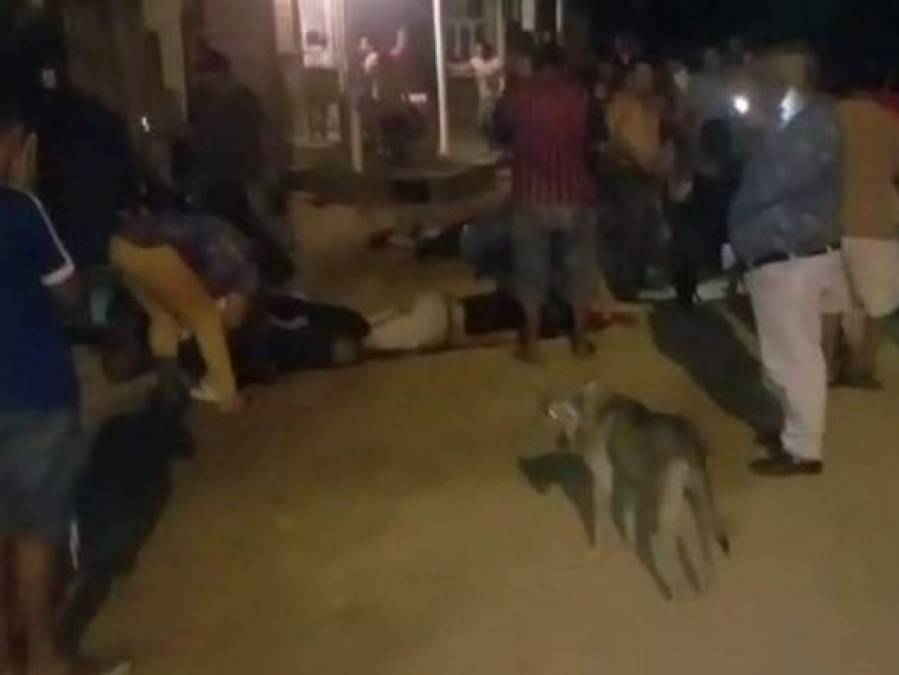 La sangrienta escena de la masacre que dejó 7 muertos en Puerto Cortés