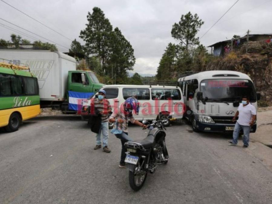 Protestan por mal estado de carreteras hacia la zona occidental y central de Honduras (Fotos)  
