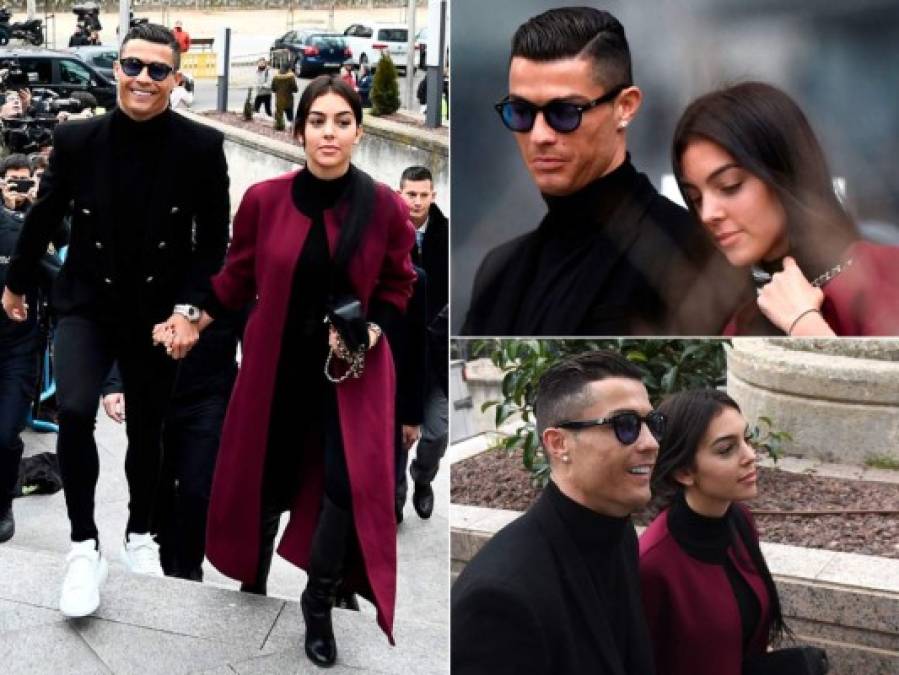 FOTOS: Georgina Rodríguez y Cristiano Ronaldo causan furor en España tras acudir a juicio por fraude fiscal