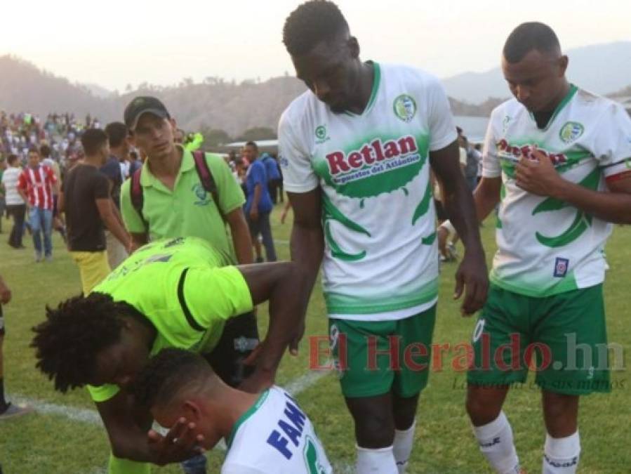 Dolor e impotencia: Juticalpa desciende y así lo sufren sus jugadores