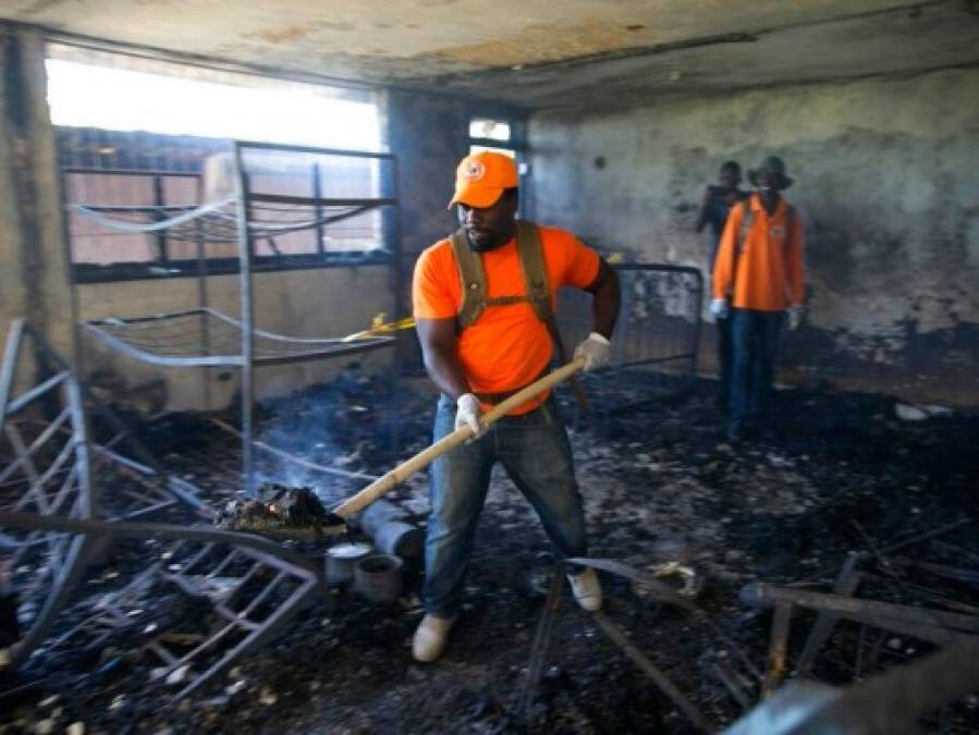 Las dramáticas fotos del incendio en orfanato de Haití; 15 niños muertos