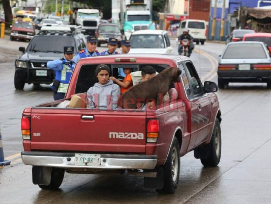 Llegan las caravanas de capitalinos que regresan del feriado morazánico