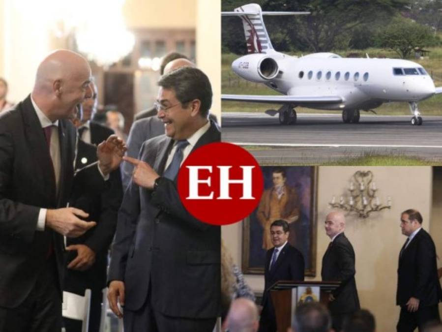Infantino en Honduras: avión privado, recibido por JOH y presente en El Birichiche