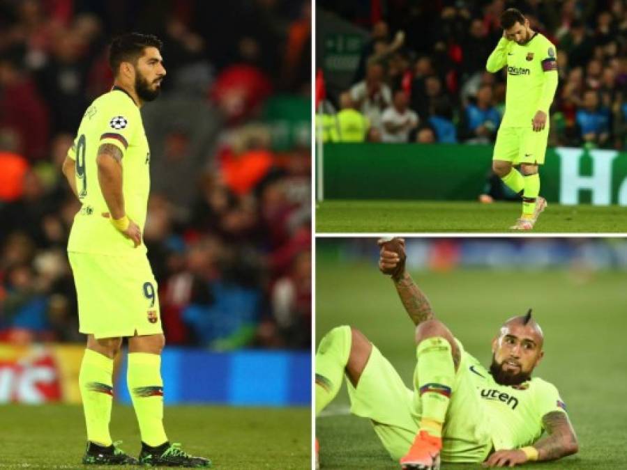 FOTOS: La tristeza en el rostro de los jugadores del Barcelona tras ser humillados por el Liverpool en Champions League