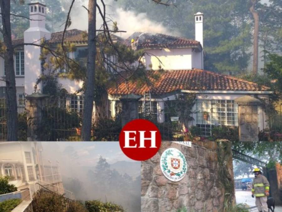 Las imágenes del incendio que afectó consulado de Portugal en El Hatillo