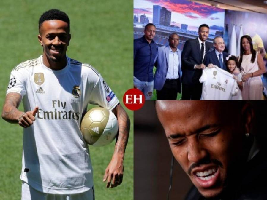 FOTOS: ¡Casi se desmaya! Así fue la peculiar presentación de Éder Militao con el Real Madrid