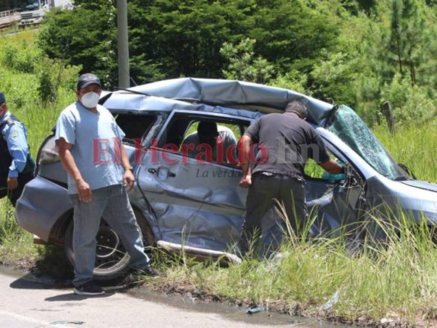 Dramáticas fotos del fatal accidente que dejó dos muertos en salida a Danlí