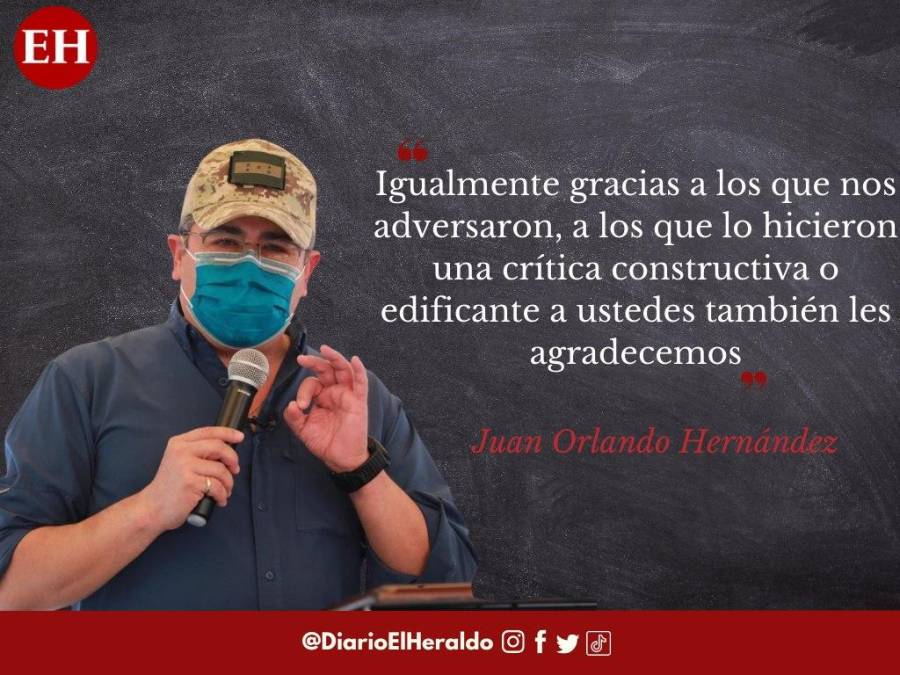 Frases de la despedida del presidente Hernández: “Nuestro gobierno ha sido exitoso en poner en orden y volver la calma al país”