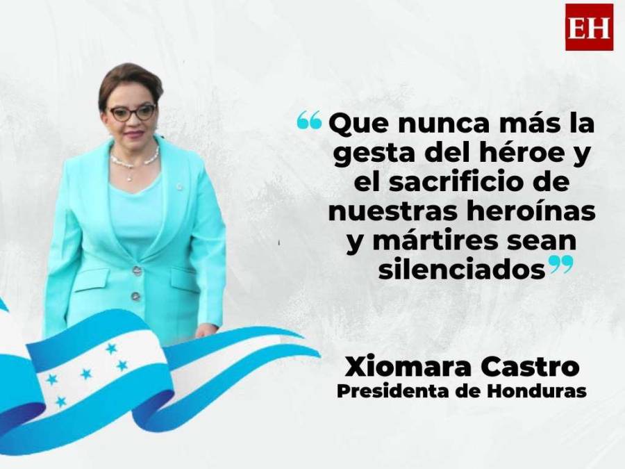 Las frases de la presidenta Xiomara Castro en su discurso por los 201 años de Independencia