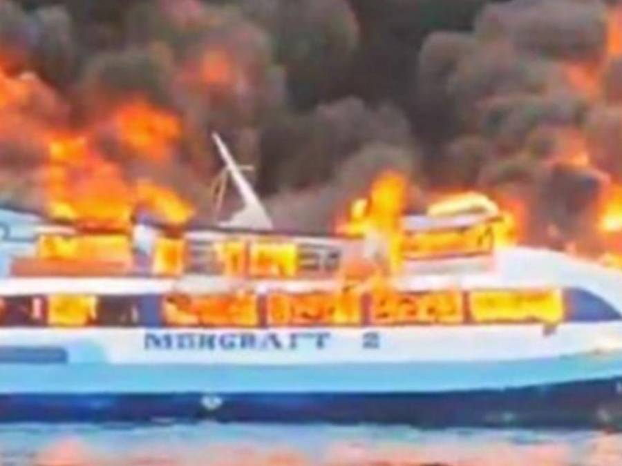 Impactantes imágenes de la explosión que dejó siete muertos y más de 100 heridos en ferry de Filipinas