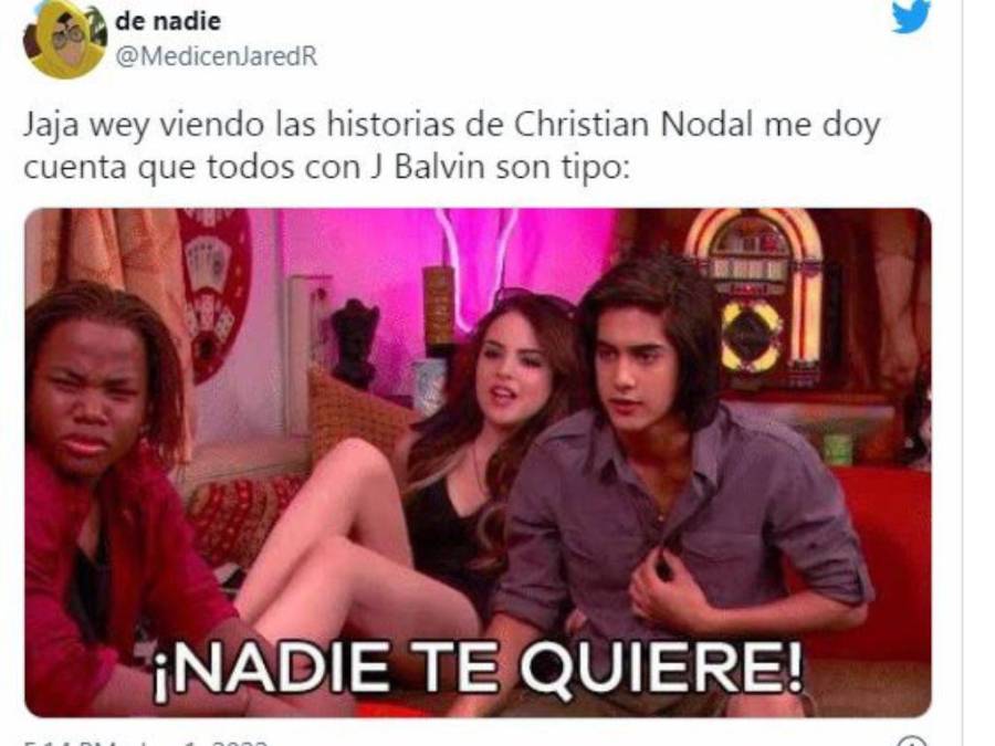 Pleito entre Christian Nodal y J Balvin desata lluvia de memes en redes sociales