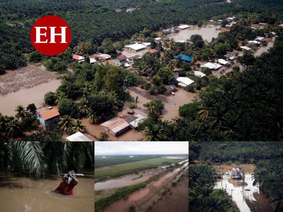 Inundada, destruida y con hambre: Choloma queda sumergida bajo agua, entre lodo y escombros