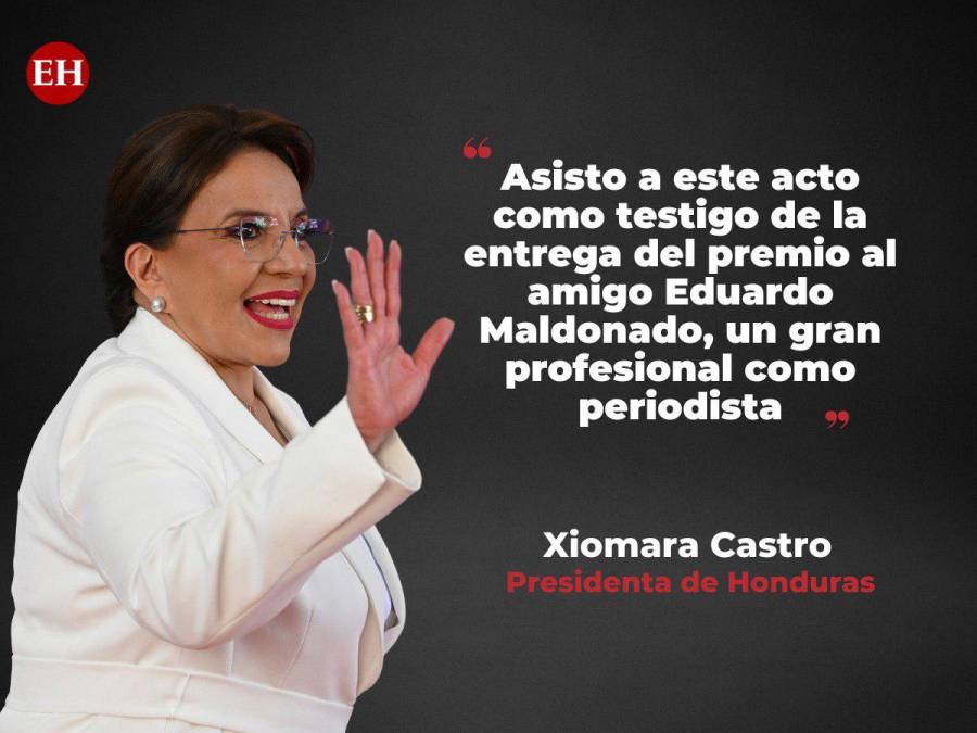 Las frases de la presidenta Xiomara Castro durante la entrega del Premio Álvaro Contreras