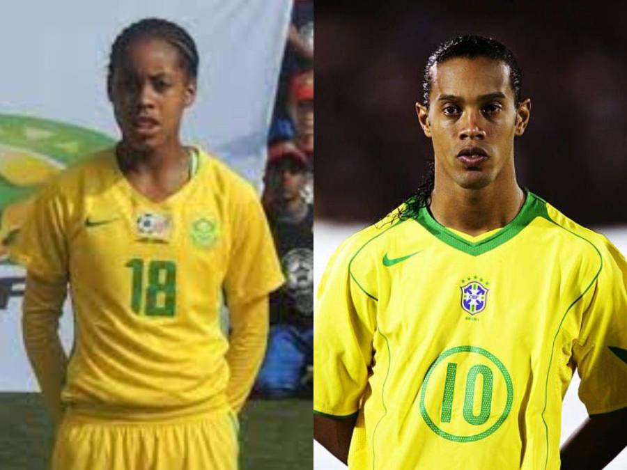 ¿Hija perdida? Así es Miche Minnies, la futbolista sudafricana que sorprende por su increíble parecido con Ronaldinho
