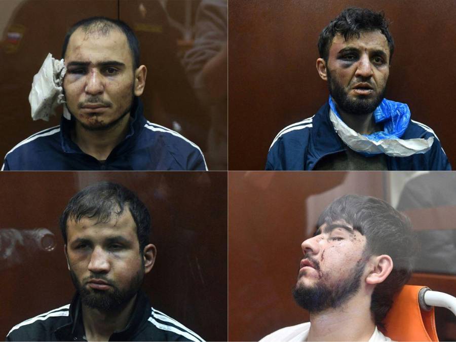 Los rostros de los presuntos responsables del atentado en Moscú