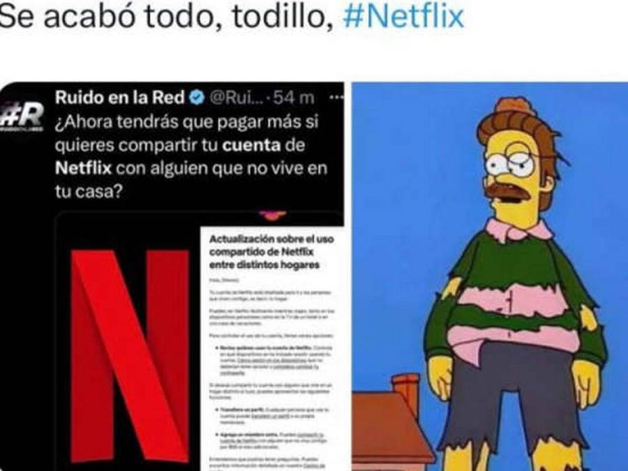 Los memes que dejó el nuevo cobro de Netflix por cuenta compartida en Honduras