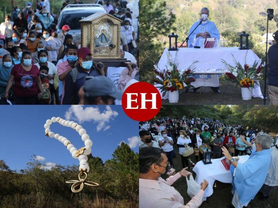Con misa en El Piligüín celebran aniversario de la Virgen de Suyapa (FOTOS)