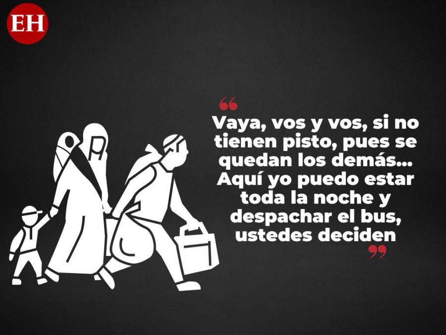 Frases intimidatorias de policías extorsionadores a migrantes en su paso por Honduras