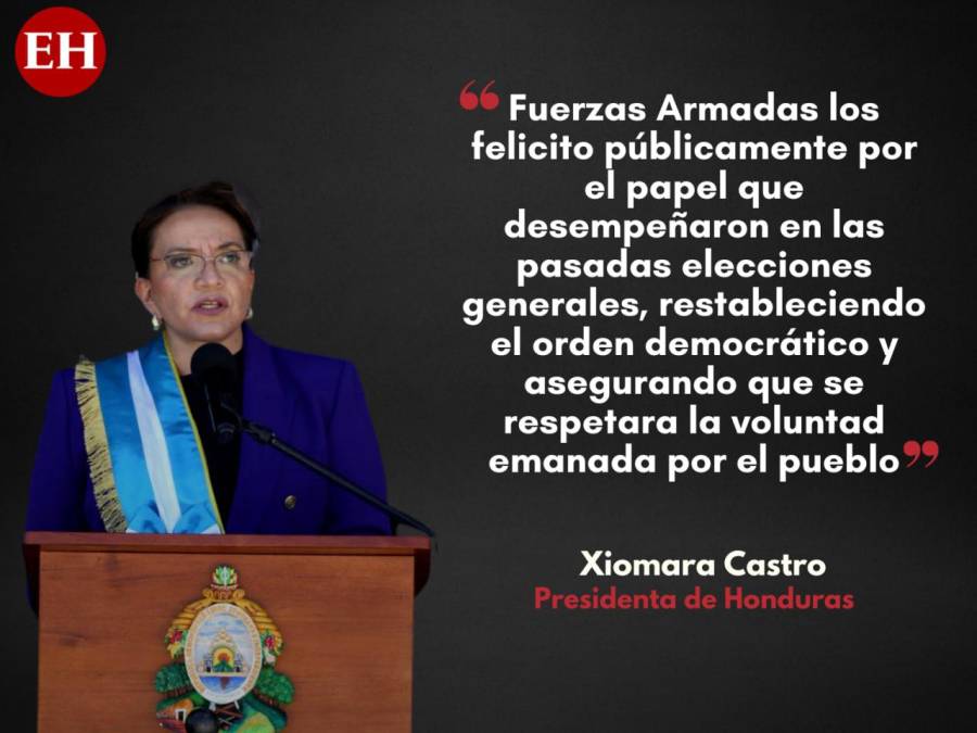 “Mujeres de las FFAA contarán con todo mi apoyo”, Xiomara tras asumir como Comandante en Jefe
