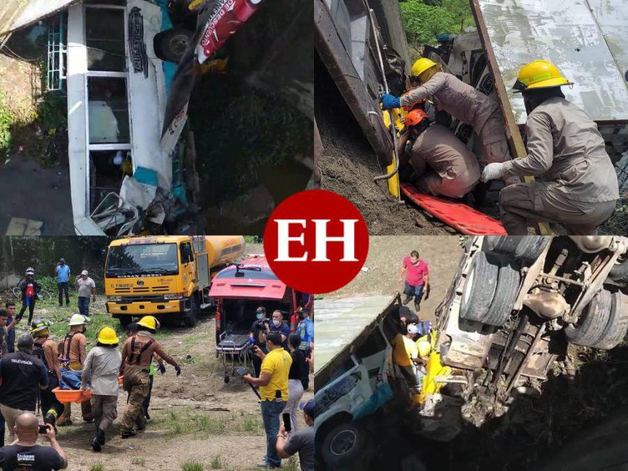 Escena del desastre: imágenes del accidente en El Progreso donde murió un niño y 15 personas resultaron heridas