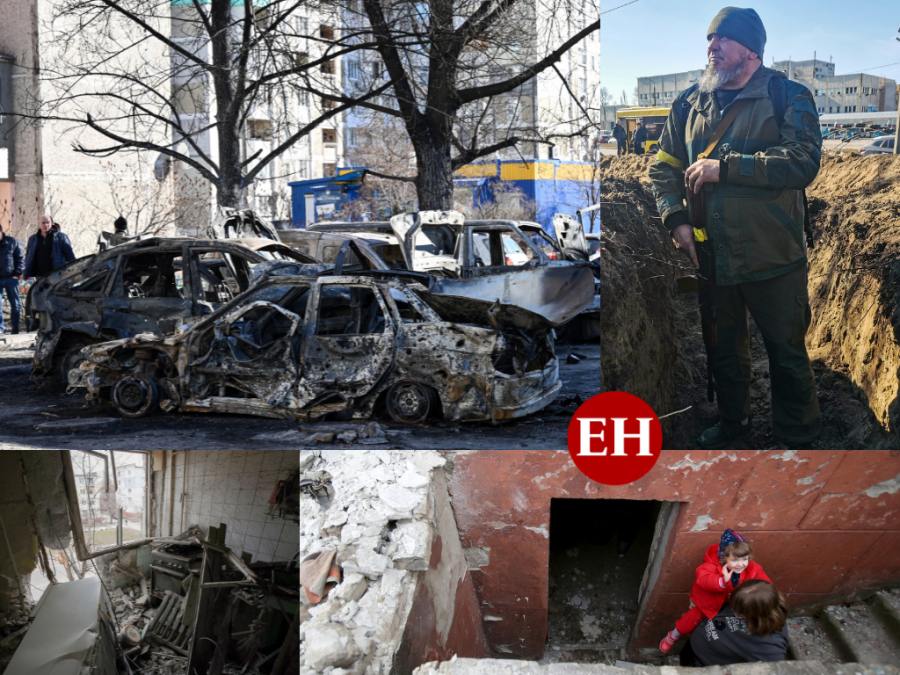 Dramáticas imágenes de la guerra de Rusia en Ucrania tras cinco días de combates