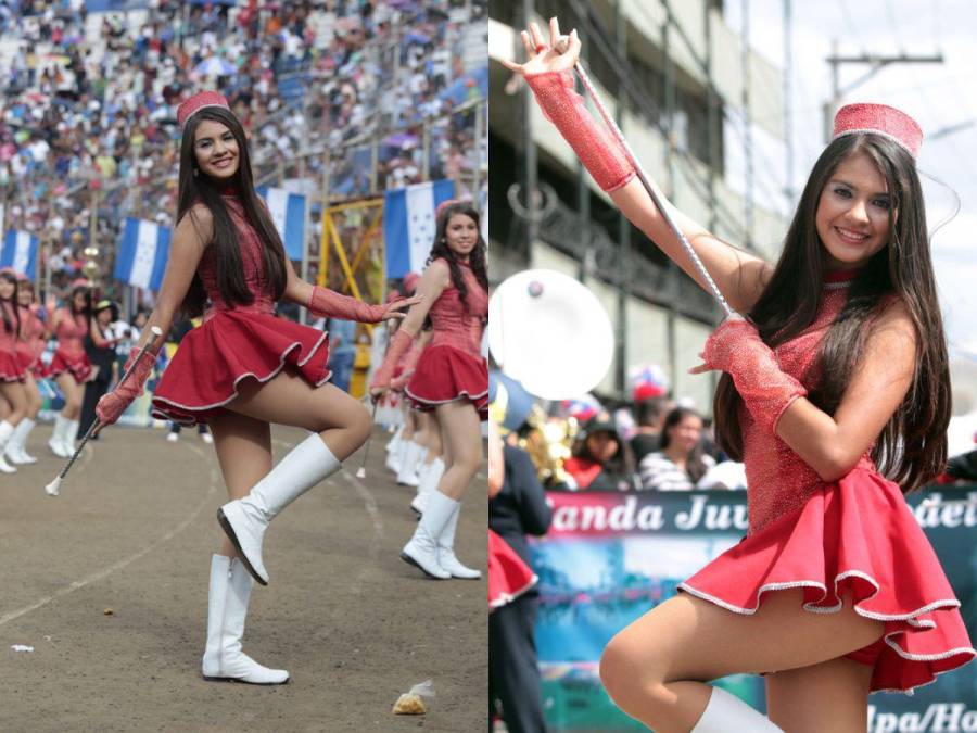 Ileana Bográn, la palillona que destacó en el desfile de las fiestas patrias en 2014