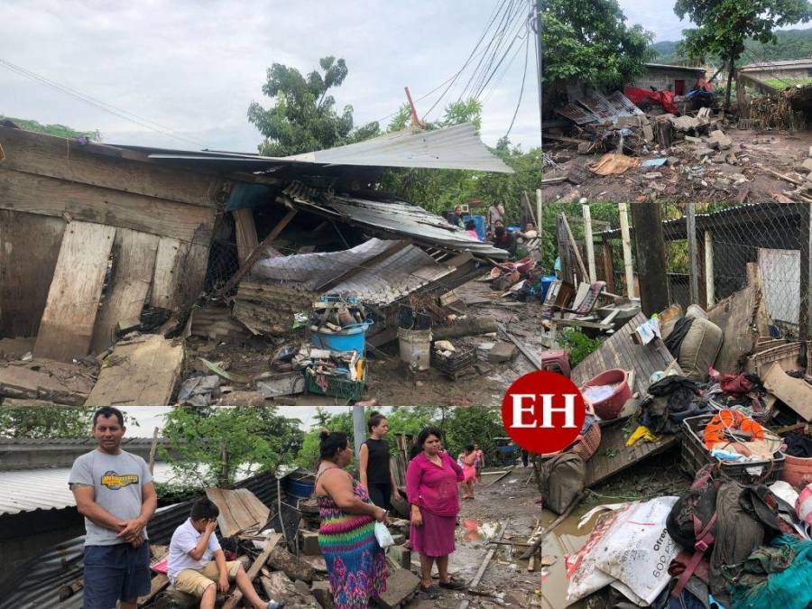 Niños soterrados y casas derribadas: lluvias provocan estragos en San Pedro Sula