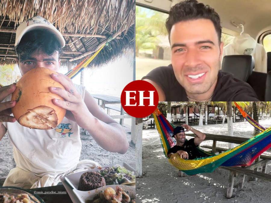 En hamaca, con sopa de caracol y agua de coco, así disfrutó Jencarlos Canela de Honduras