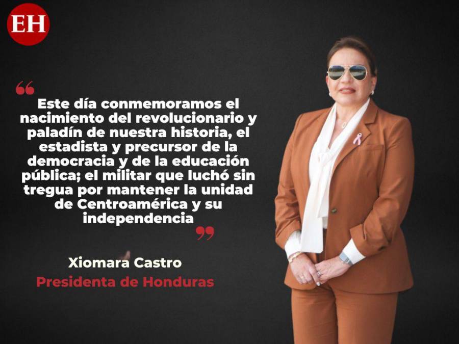 Incluir Cátedra Morazánica en los centros educativos: frases de Xiomara Castro en el Día del Soldado