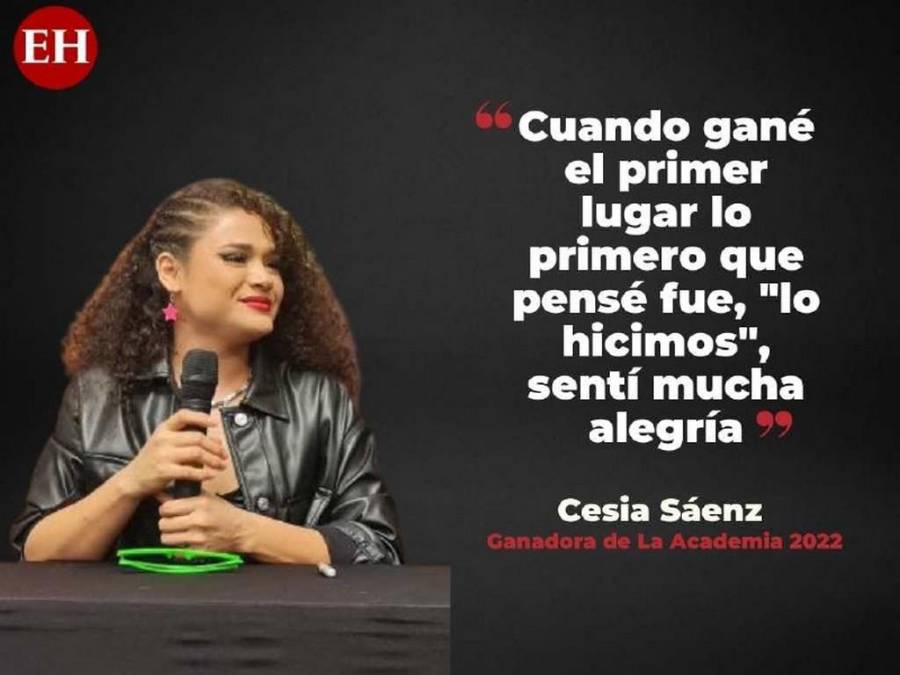 Las frases de Cesia Sáenz tras hacer historia en La Academia y regresar a Honduras