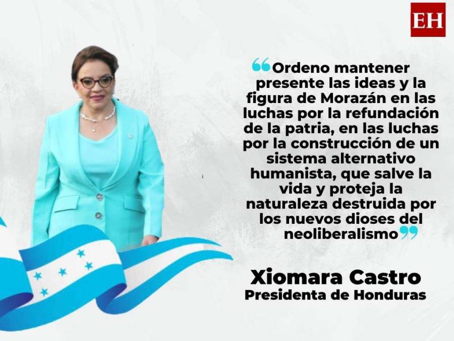 Las frases de la presidenta Xiomara Castro en su discurso por los 201 años de Independencia