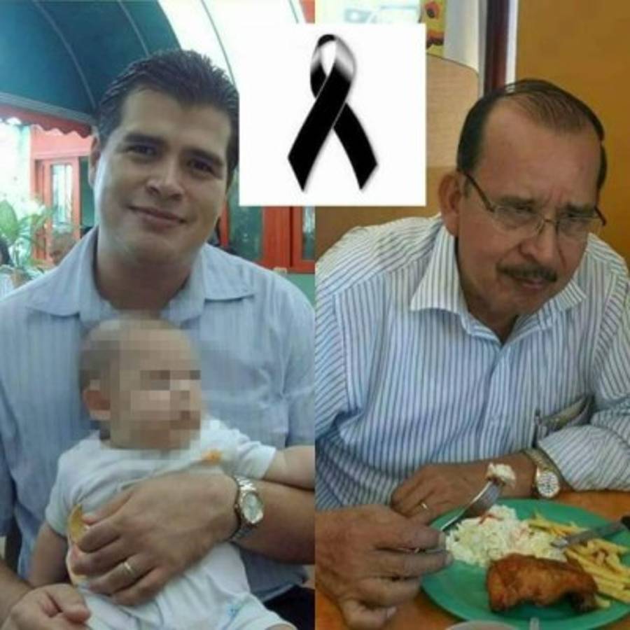 En vida padre e hijo, que fueron asesinados en la colonia Santa Cecilia, Comayagüela.