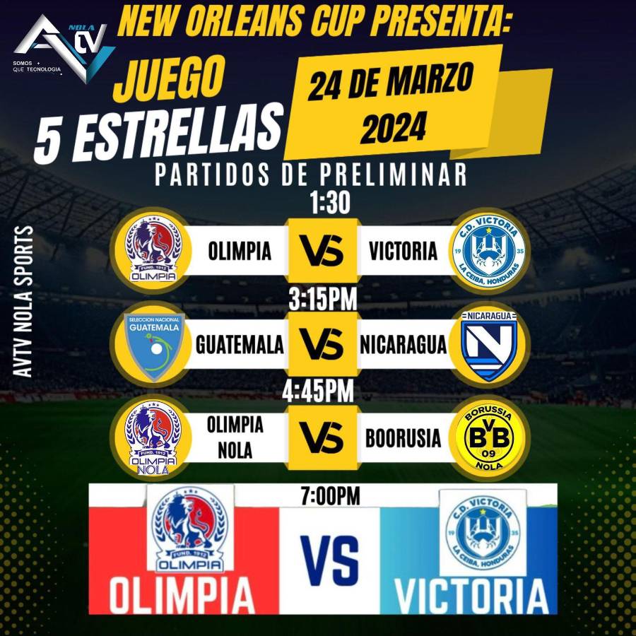 En la New Orleans Cup habrá una jornada cargada de fútbol.