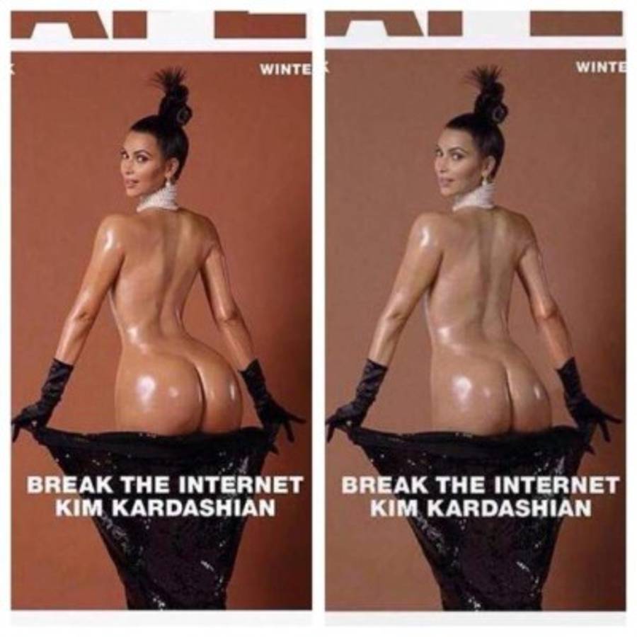 El desnudo de Kim Kardashian sin Photoshop