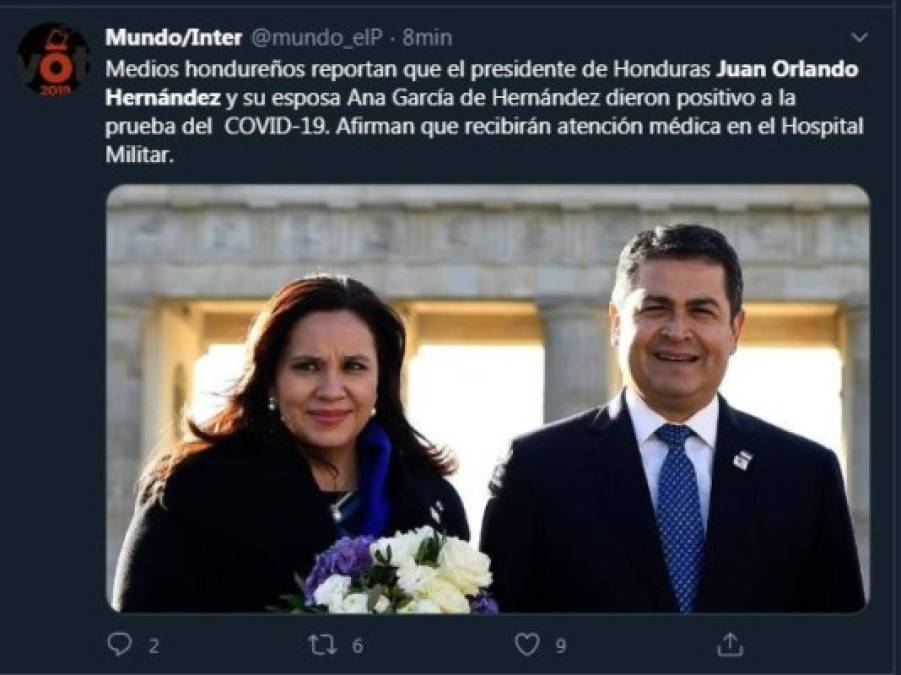 Así informaron medios internacionales que el presidente Hernández tiene covid-19