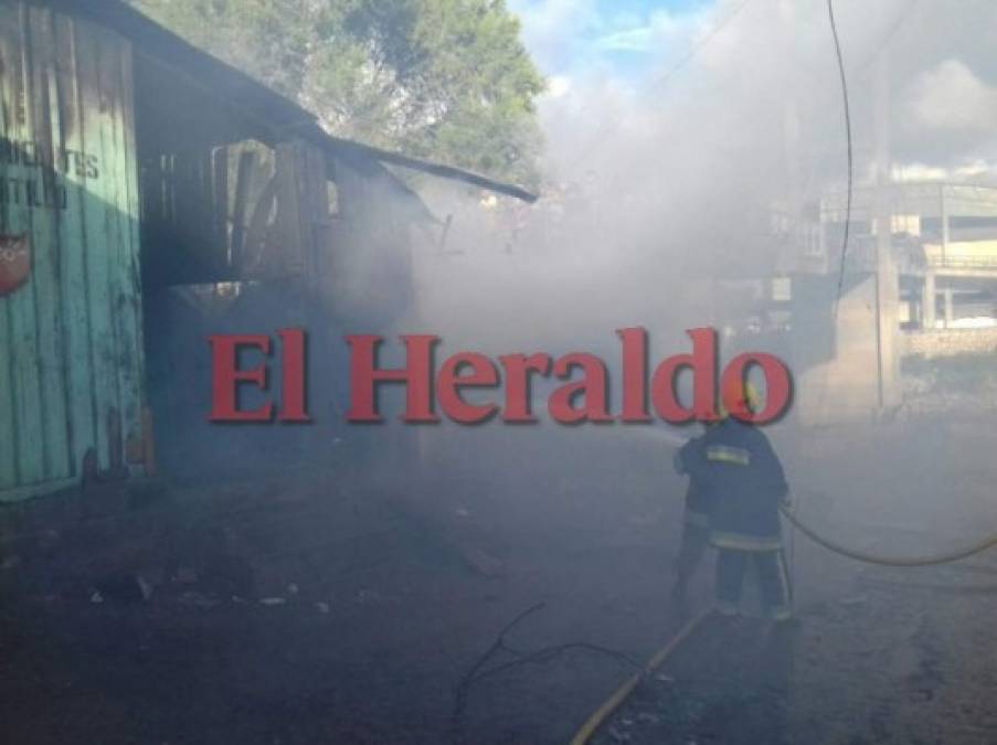 Las imágenes que dejó el incendio en los mercados de Comayagüela