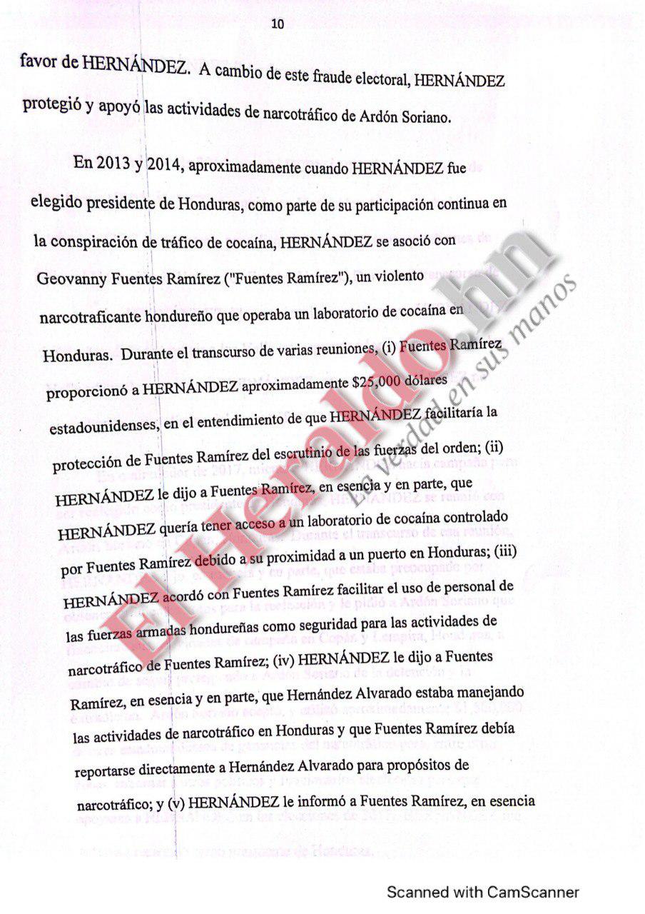 Revelan cargos que imputa EEUU a Juan Orlando Hernández e historial que lo vincula al narcotráfico