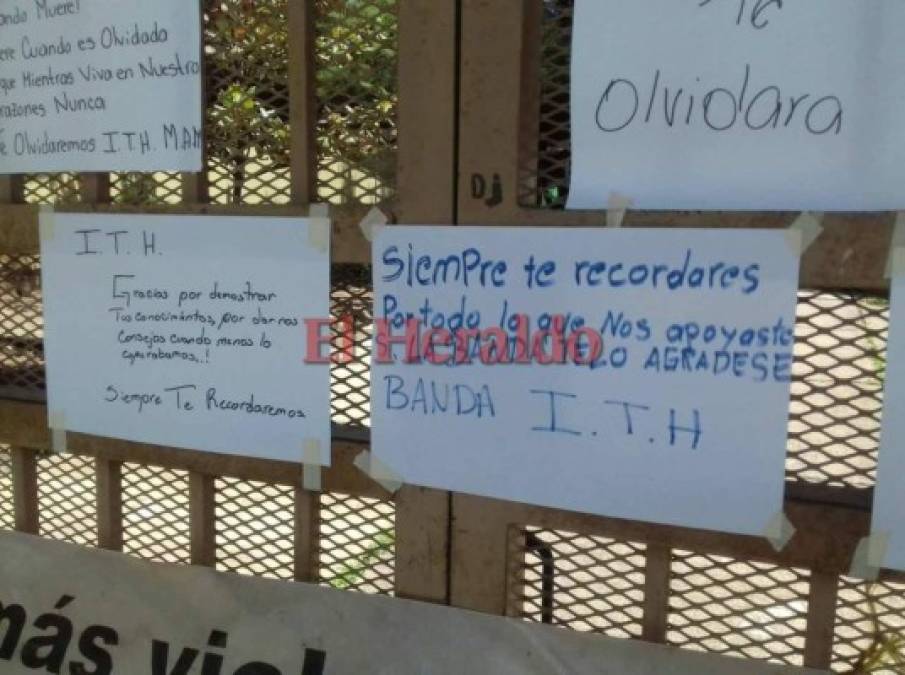 FOTOS: En paredes plasman el amor que sentían por maestro asesinado en el Técnico Honduras