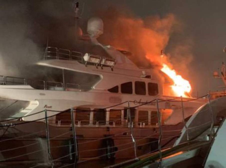 Impactantes imágenes deja incendio en yate de Marc Anthony en Miami
