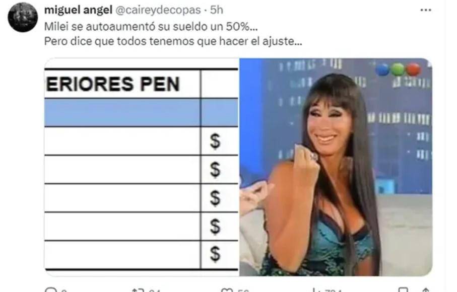 Javier Milei se subió el salario y los argentinos lo atacan con memes