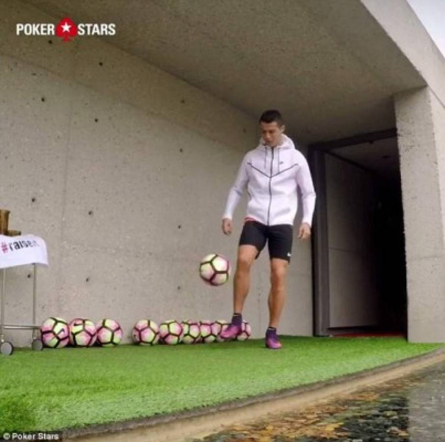Cristiano Ronaldo practica su puntería derribando drones y lo presume en Instagram